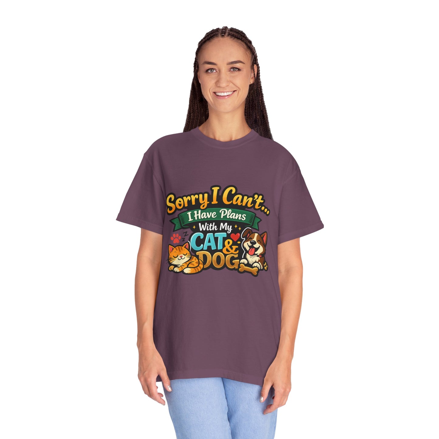 Sorry I Can't — I Have Plans With My Cat & Dog T-Shirt