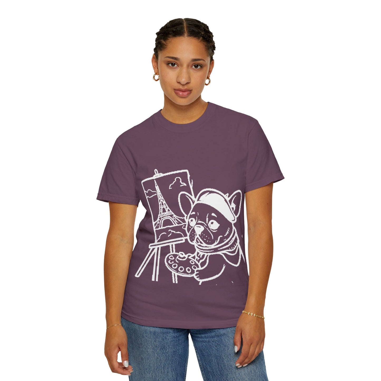 Frenchie painting-graphic tee