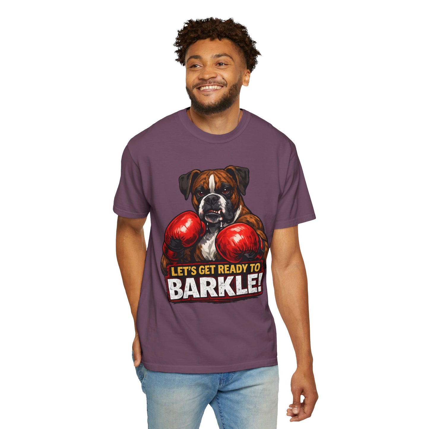 Boxer Dog Boxing T‑Shirt — "Let’s Get Ready to Barkle!" Funny Dog Lover Tee