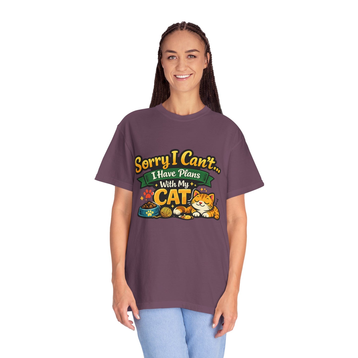 Cat Lover T-Shirt — "Sorry I Can’t... I Have Plans With My Cat" Graphic Tee