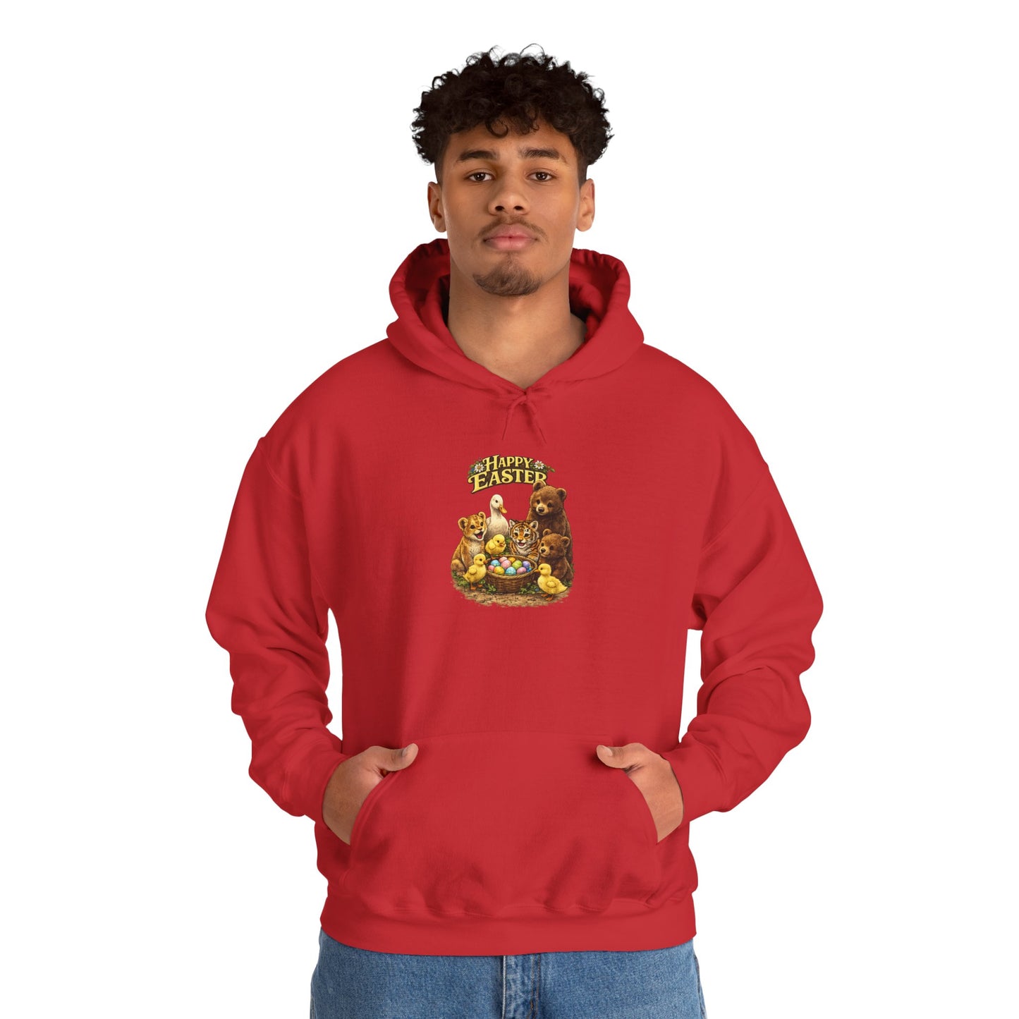 Happy Easter Lions, Tigers, Bears Unisex Heavy Blend™ Hooded Sweatshirt
