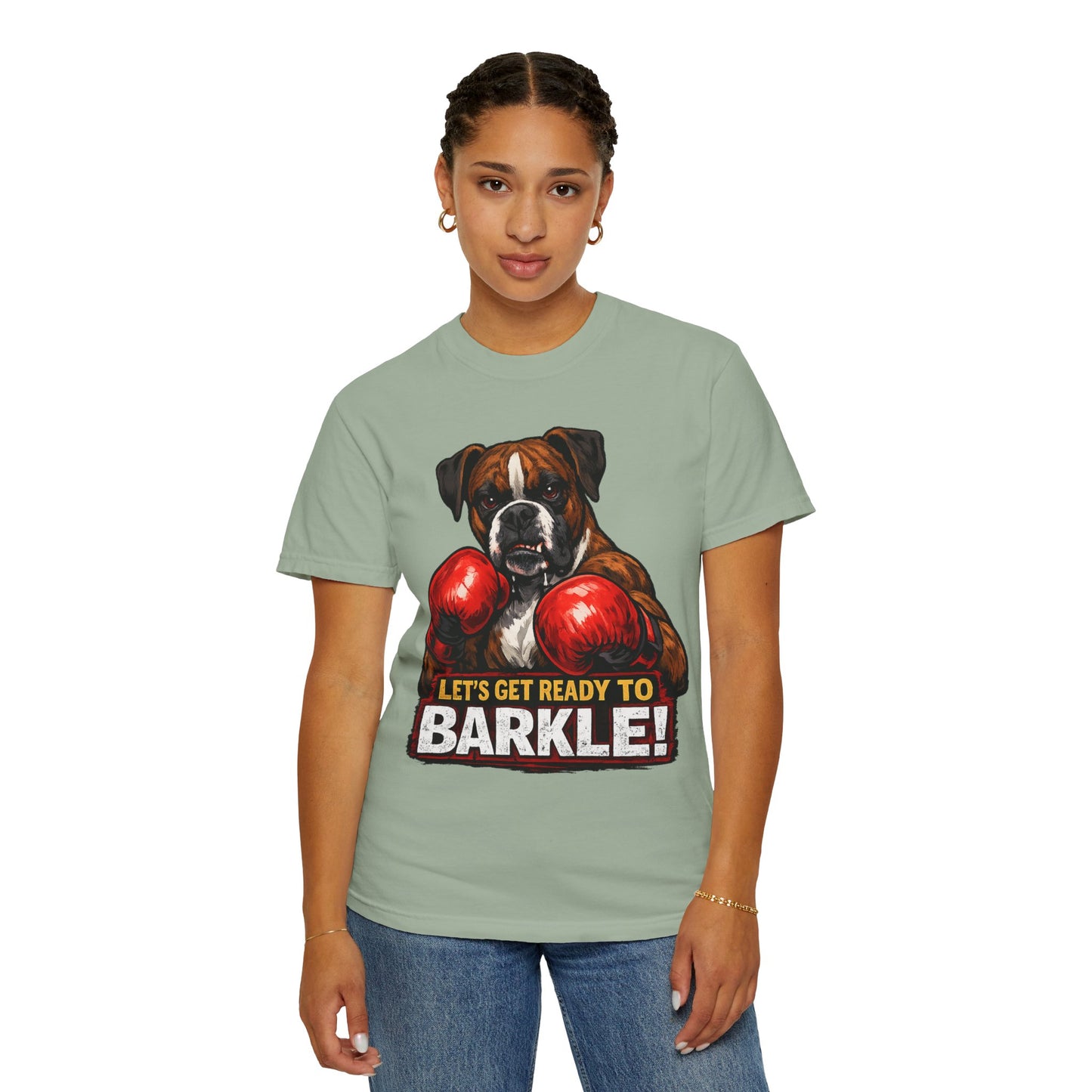 Boxer Dog Boxing T‑Shirt — "Let’s Get Ready to Barkle!" Funny Dog Lover Tee