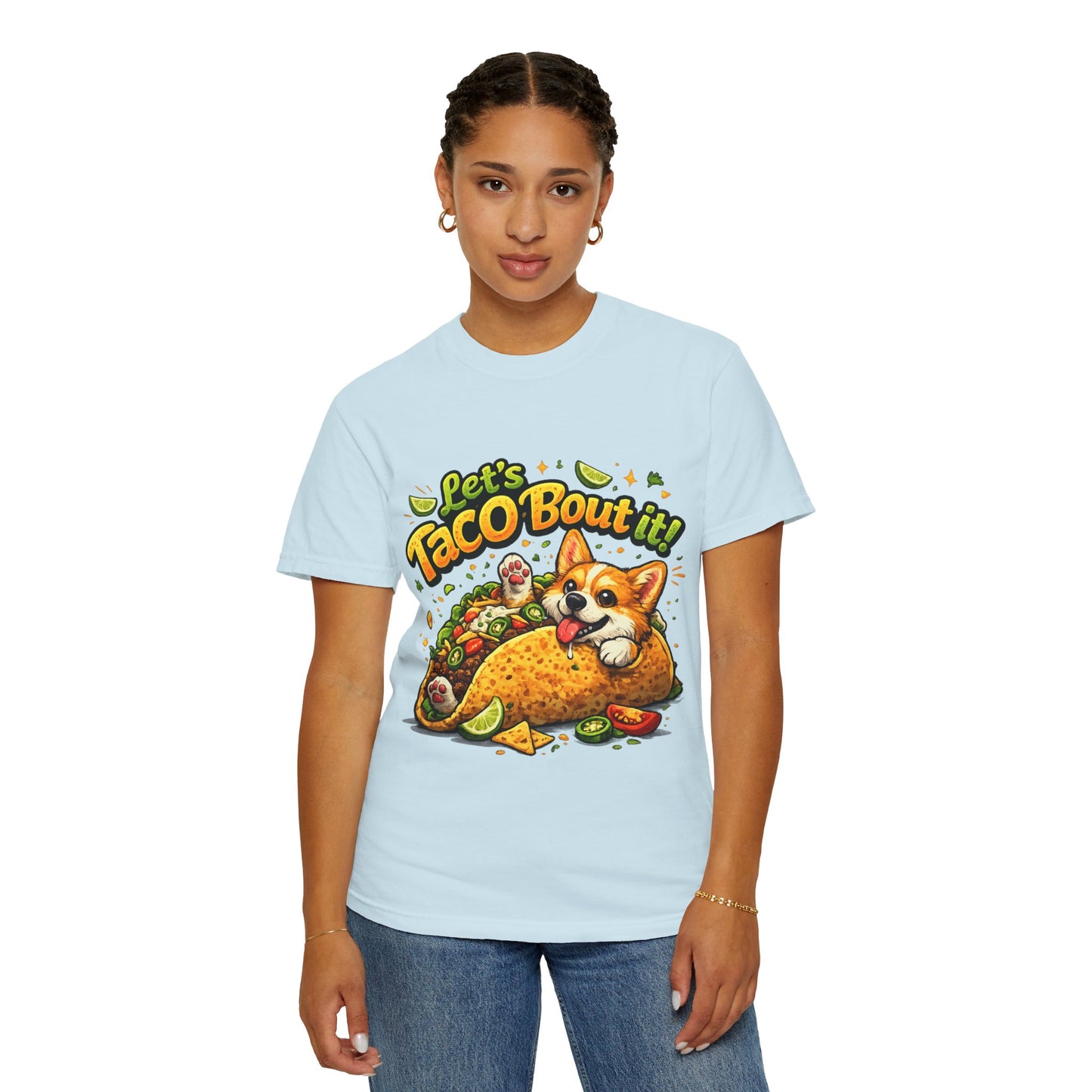 Let's Taco 'Bout It Corgi Taco T-Shirt