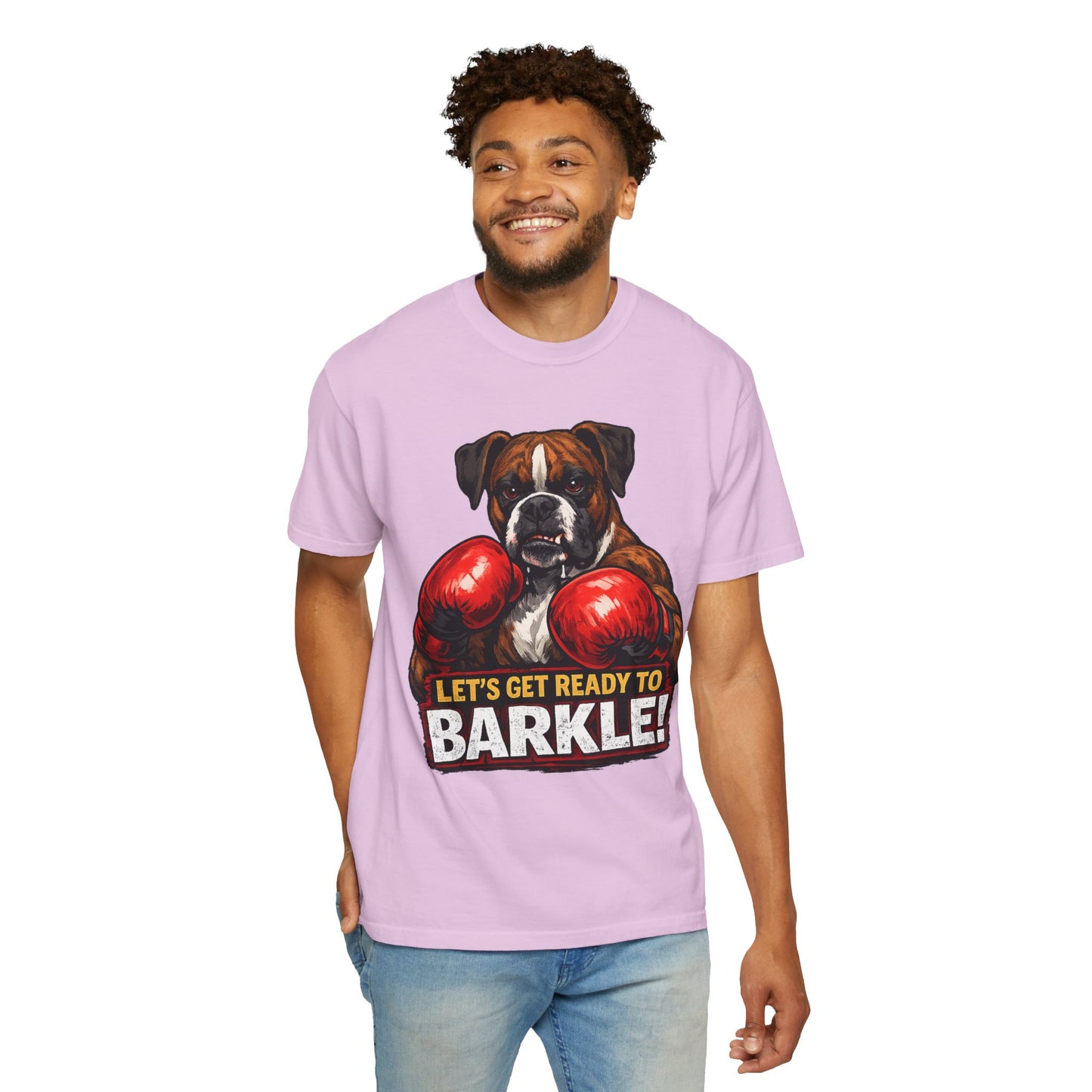 Boxer Dog Boxing T‑Shirt — "Let’s Get Ready to Barkle!" Funny Dog Lover Tee