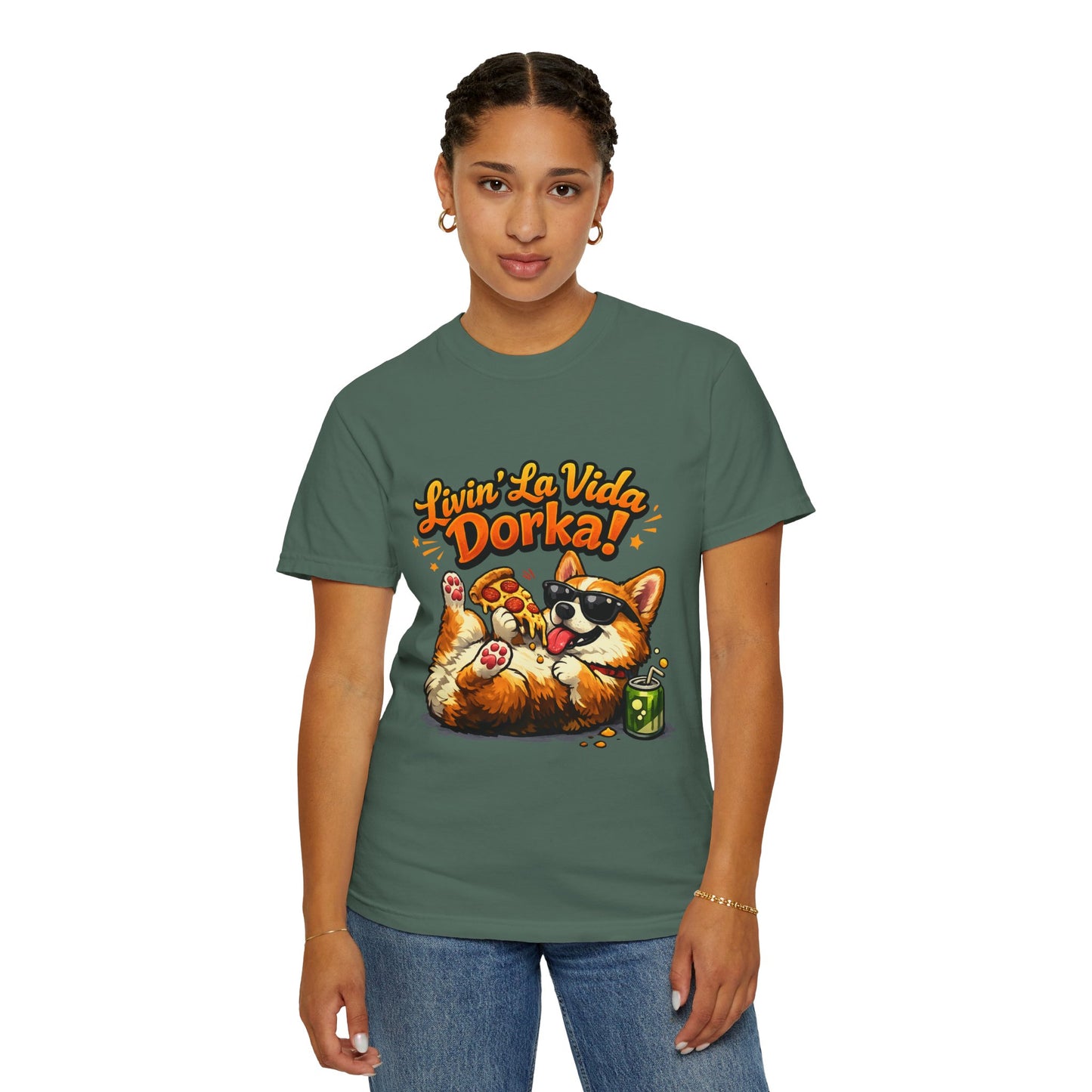 Livin' La Vida Dorka! Corgi Graphic T-Shirt