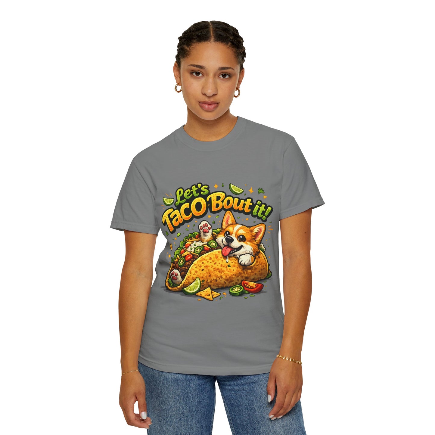 Let's Taco 'Bout It Corgi Taco T-Shirt