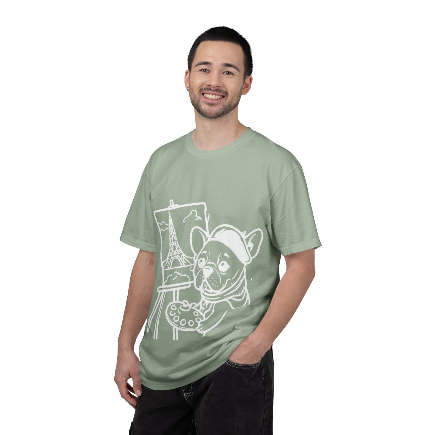 Frenchie painting-graphic tee