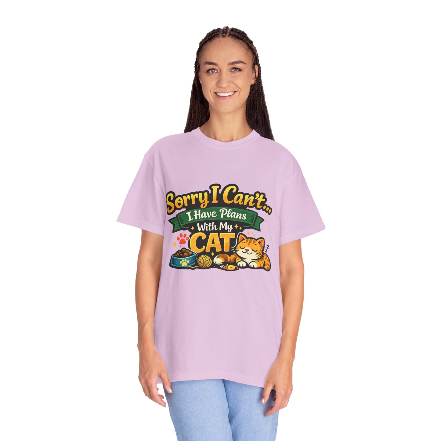 Cat Lover T-Shirt — "Sorry I Can’t... I Have Plans With My Cat" Graphic Tee