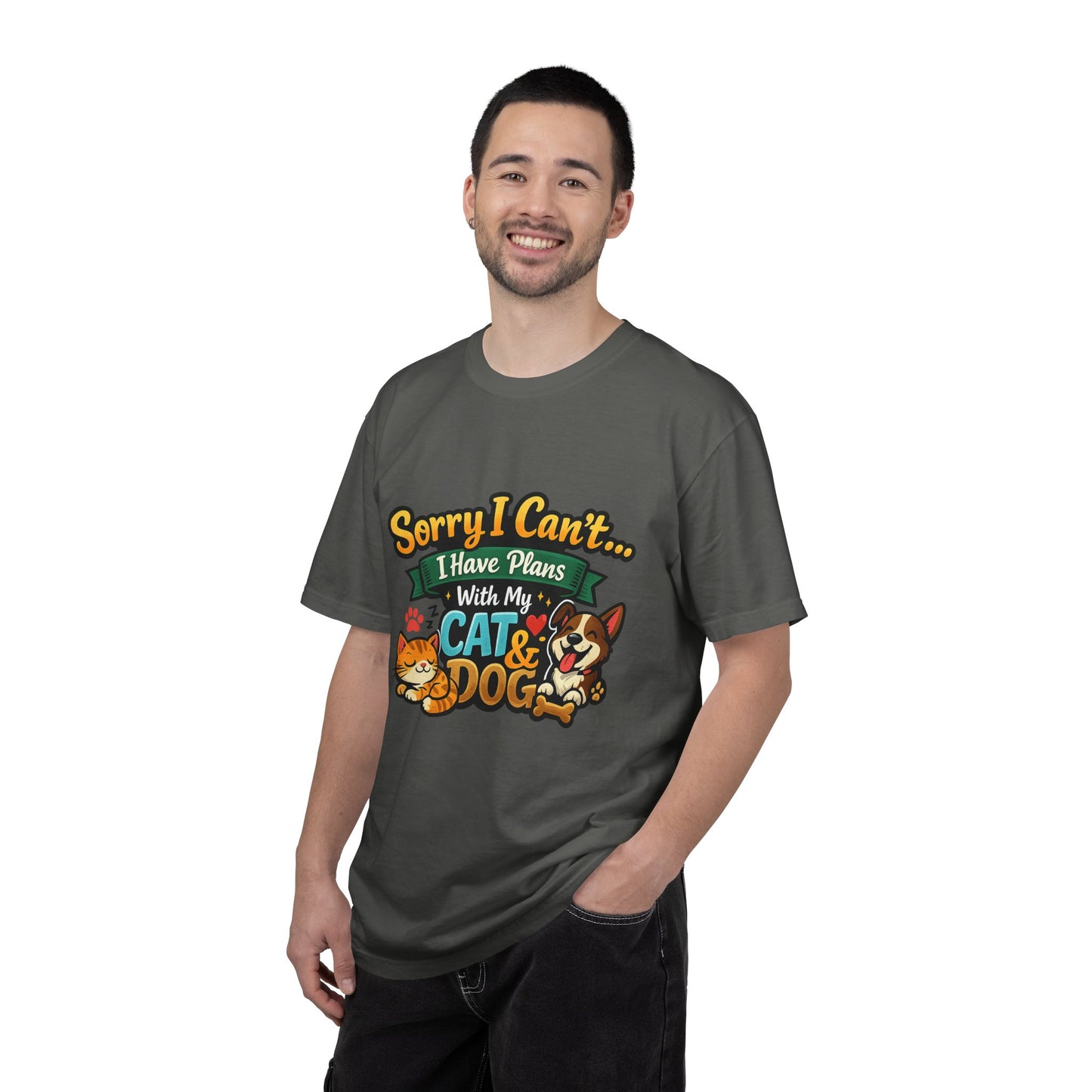 Sorry I Can't — I Have Plans With My Cat & Dog T-Shirt