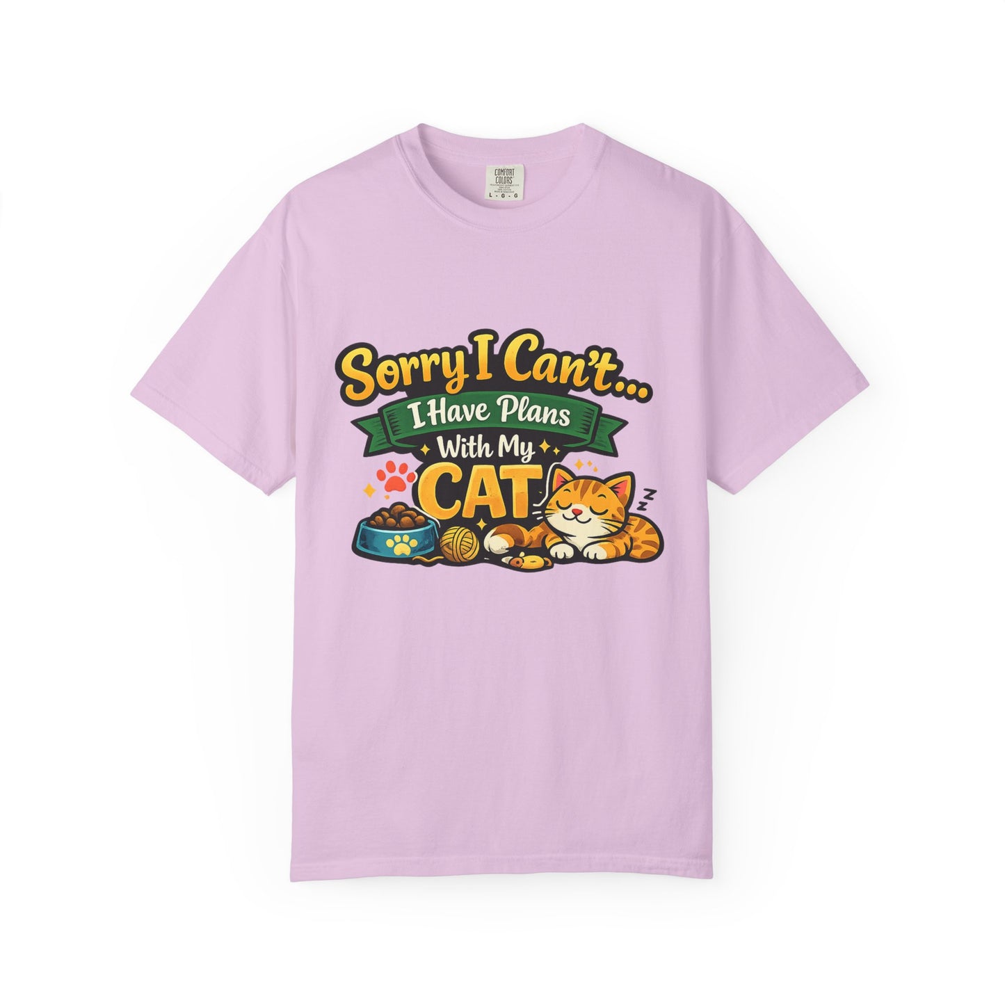 Cat Lover T-Shirt — "Sorry I Can’t... I Have Plans With My Cat" Graphic Tee