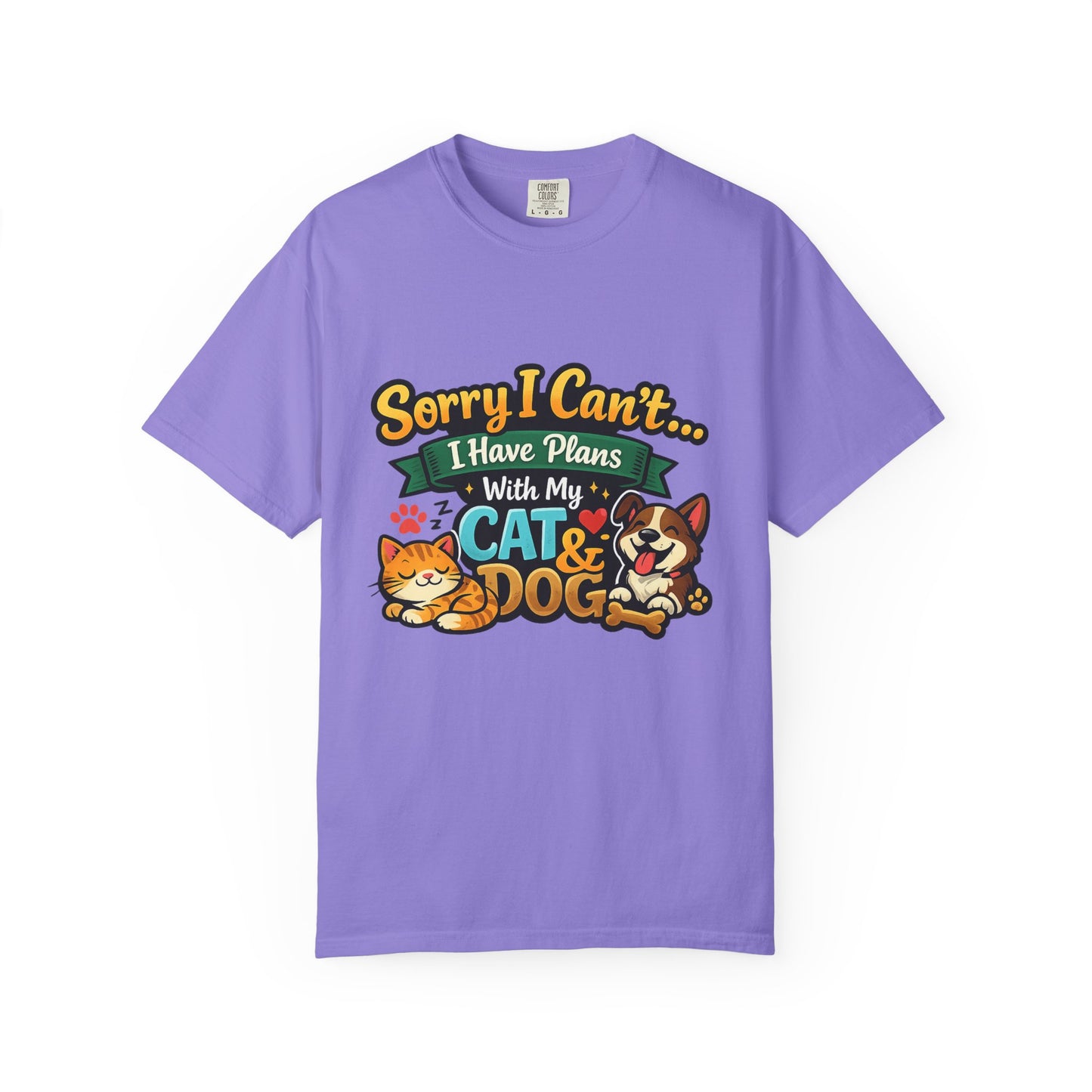 Sorry I Can't — I Have Plans With My Cat & Dog T-Shirt