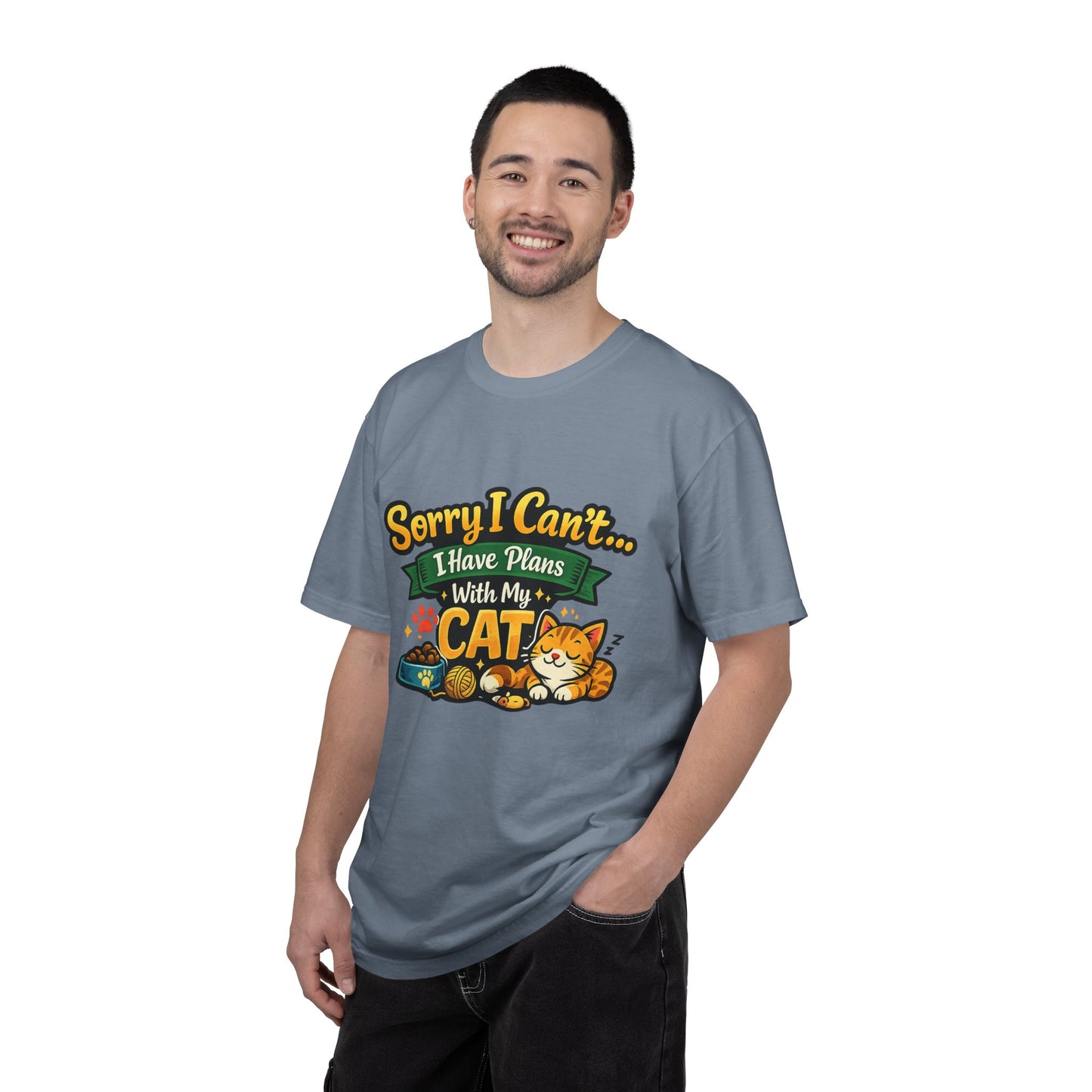 Cat Lover T-Shirt — "Sorry I Can’t... I Have Plans With My Cat" Graphic Tee