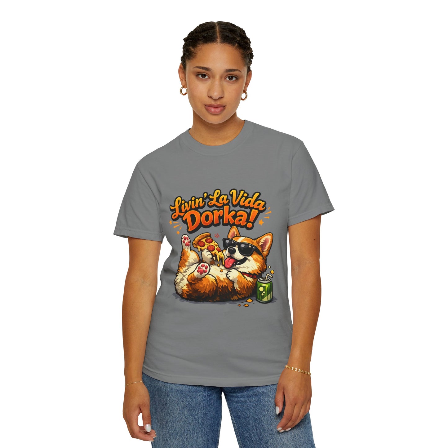 Livin' La Vida Dorka! Corgi Graphic T-Shirt