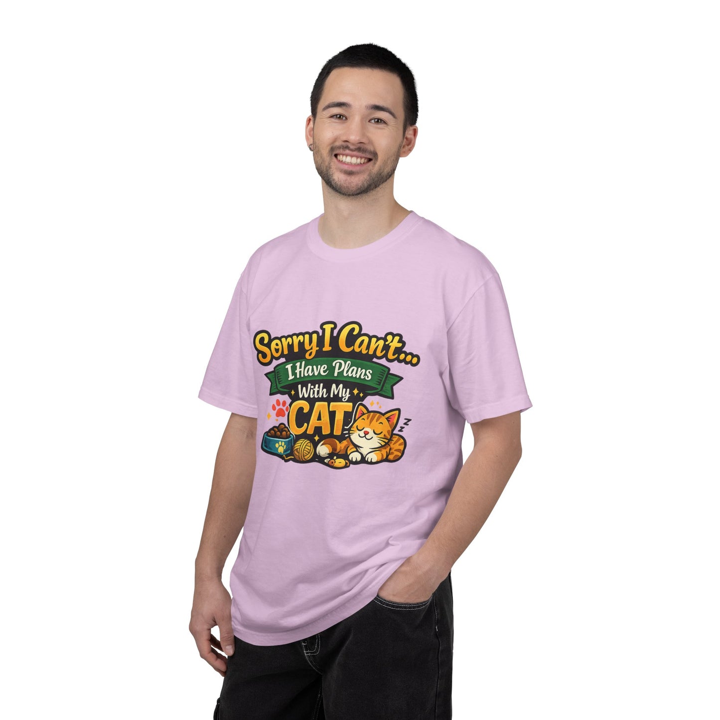 Cat Lover T-Shirt — "Sorry I Can’t... I Have Plans With My Cat" Graphic Tee