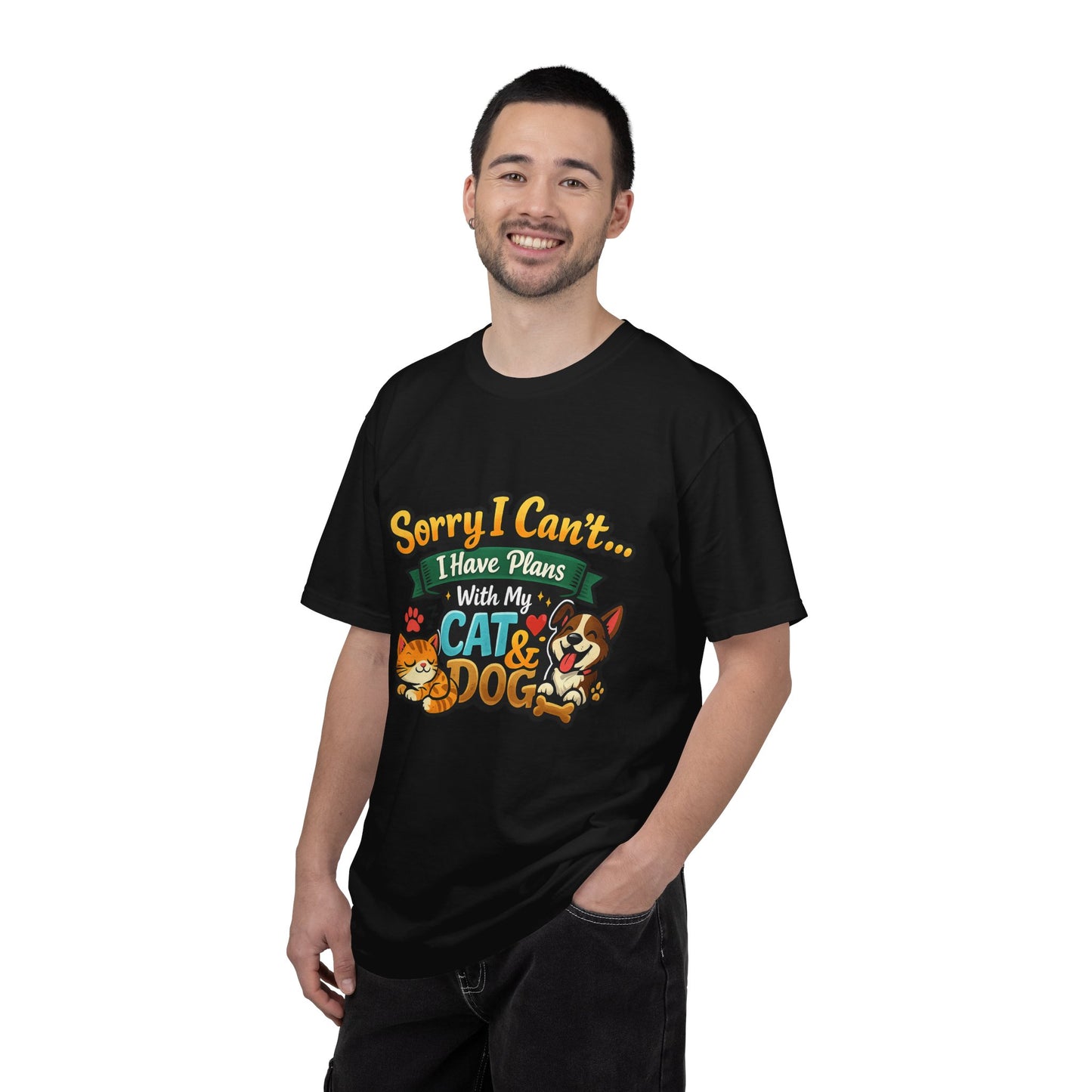 Sorry I Can't — I Have Plans With My Cat & Dog T-Shirt