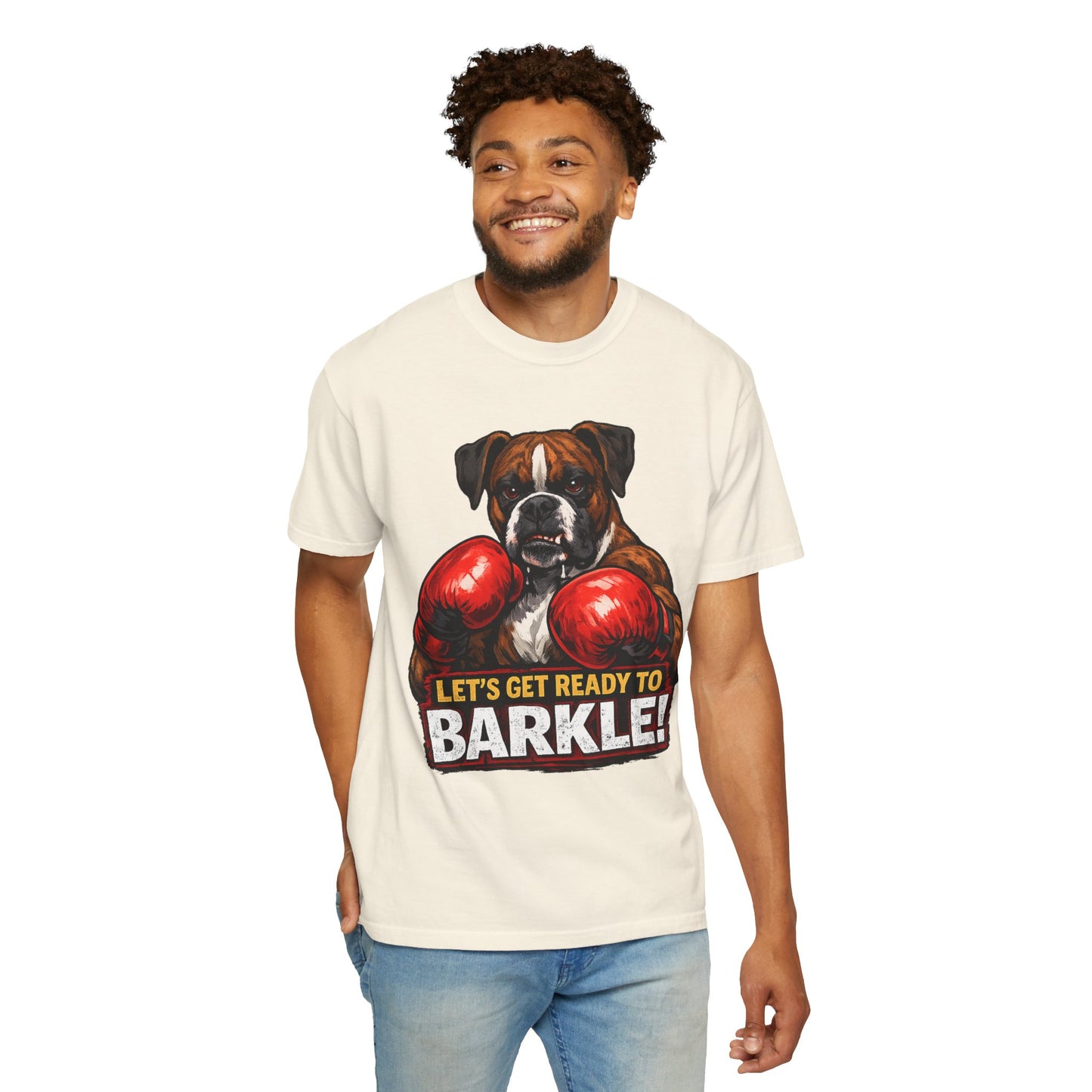 Boxer Dog Boxing T‑Shirt — "Let’s Get Ready to Barkle!" Funny Dog Lover Tee
