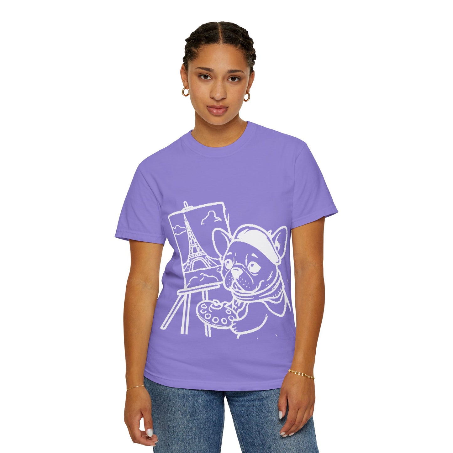 Frenchie painting-graphic tee