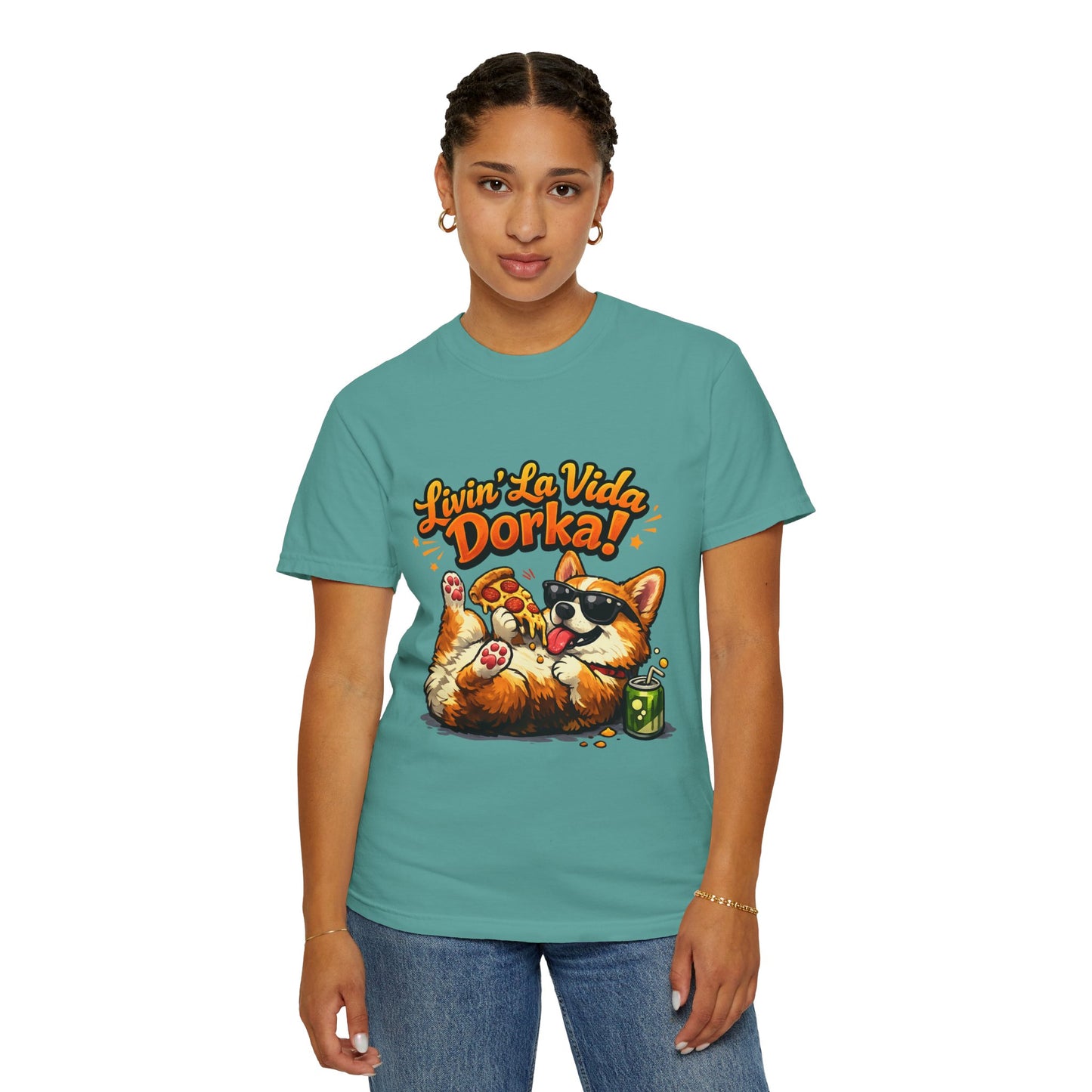 Livin' La Vida Dorka! Corgi Graphic T-Shirt