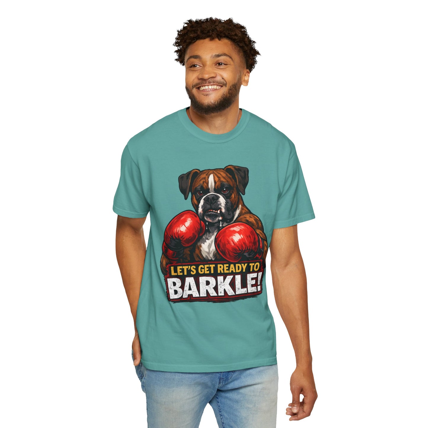 Boxer Dog Boxing T‑Shirt — "Let’s Get Ready to Barkle!" Funny Dog Lover Tee