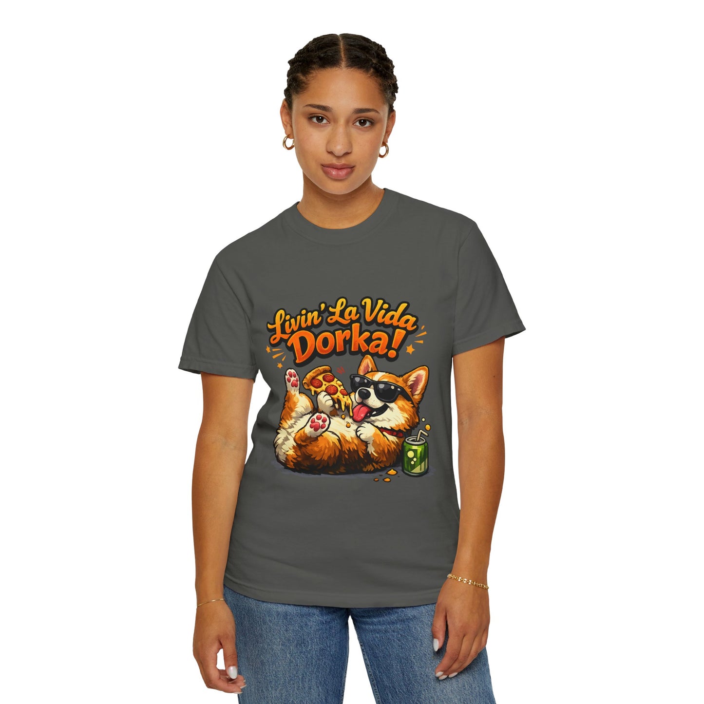 Livin' La Vida Dorka! Corgi Graphic T-Shirt