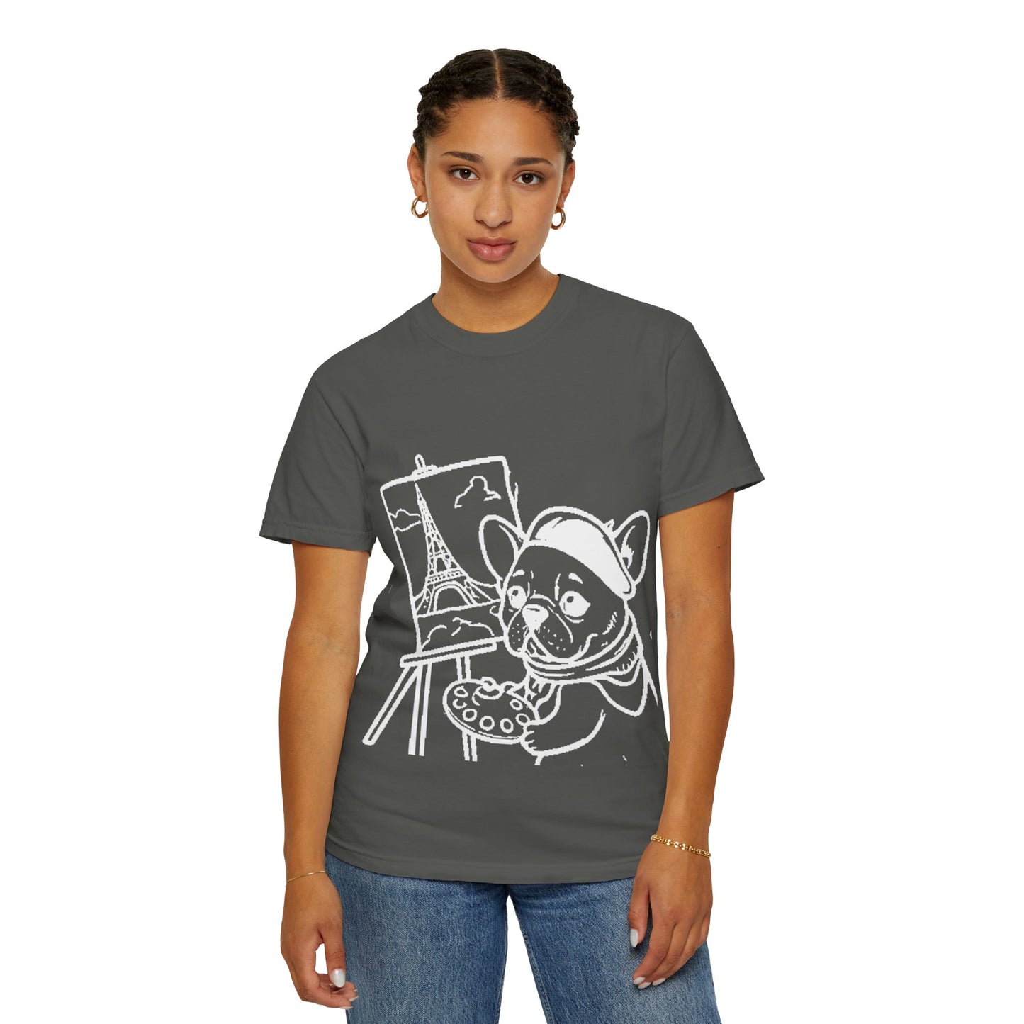 Frenchie painting-graphic tee