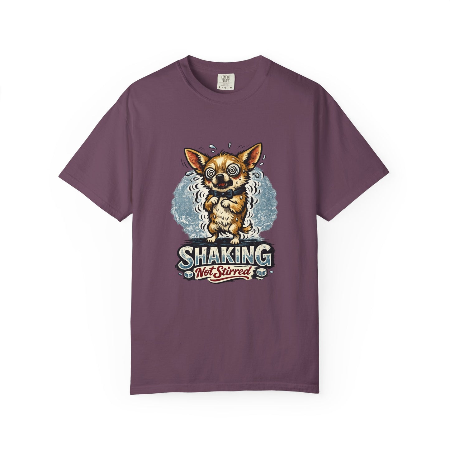 T-Shirt — 'Shaking Not Stirred' Cute Shivering Chihuahua Graphic Tee