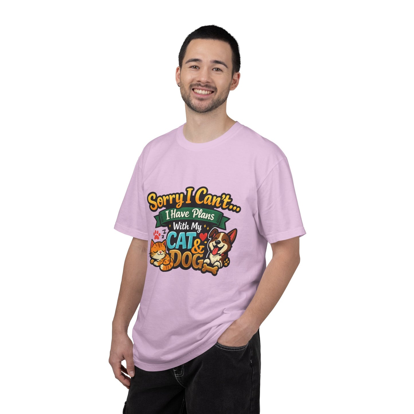 Sorry I Can't — I Have Plans With My Cat & Dog T-Shirt