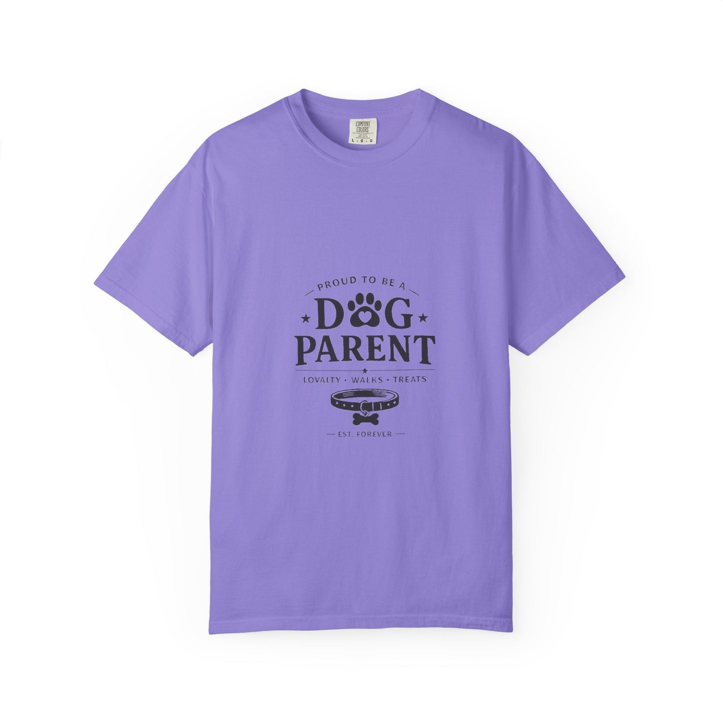 Dog Parent T-Shirt — Proud to Be a Dog Parent Graphic Tee in black lettering