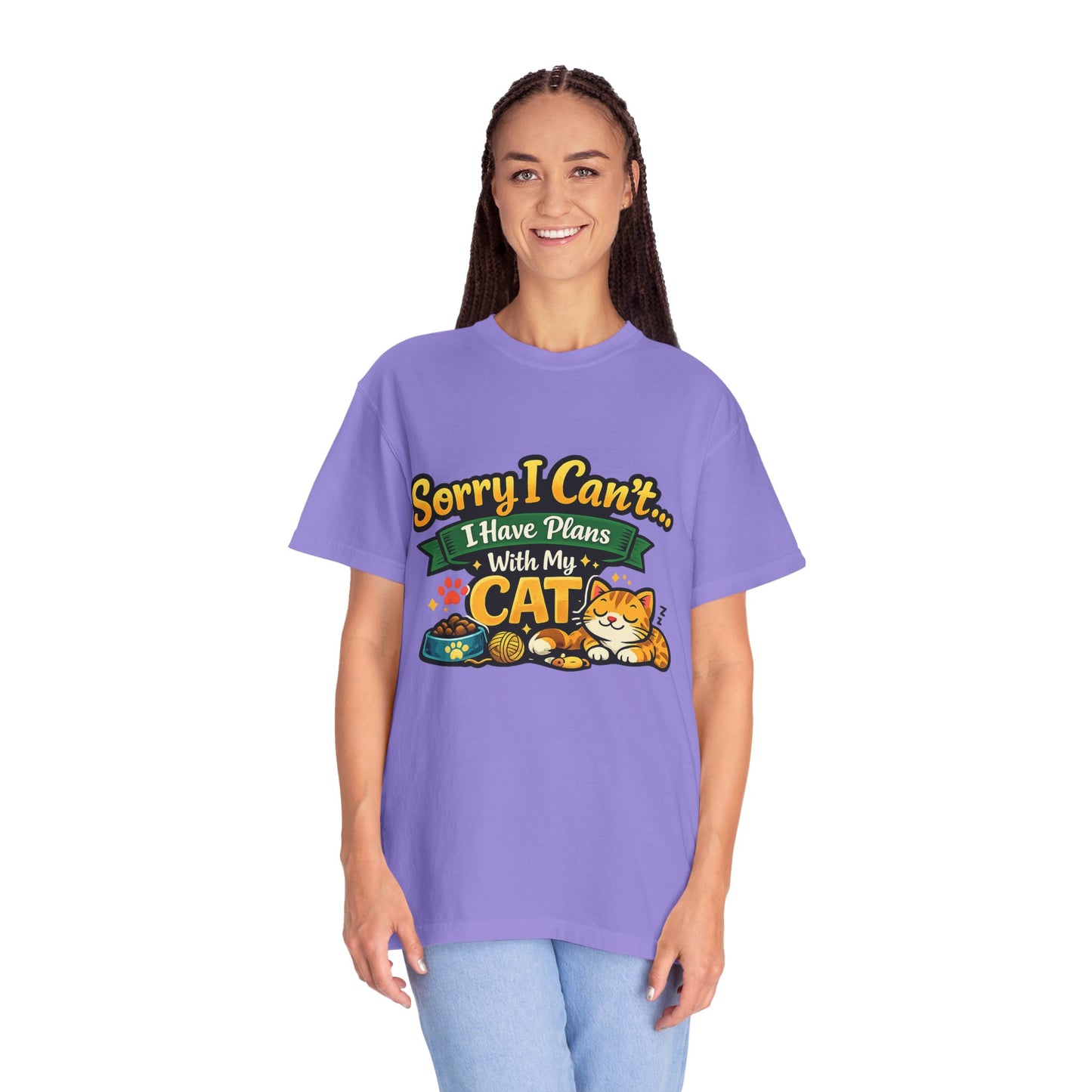 Cat Lover T-Shirt — "Sorry I Can’t... I Have Plans With My Cat" Graphic Tee