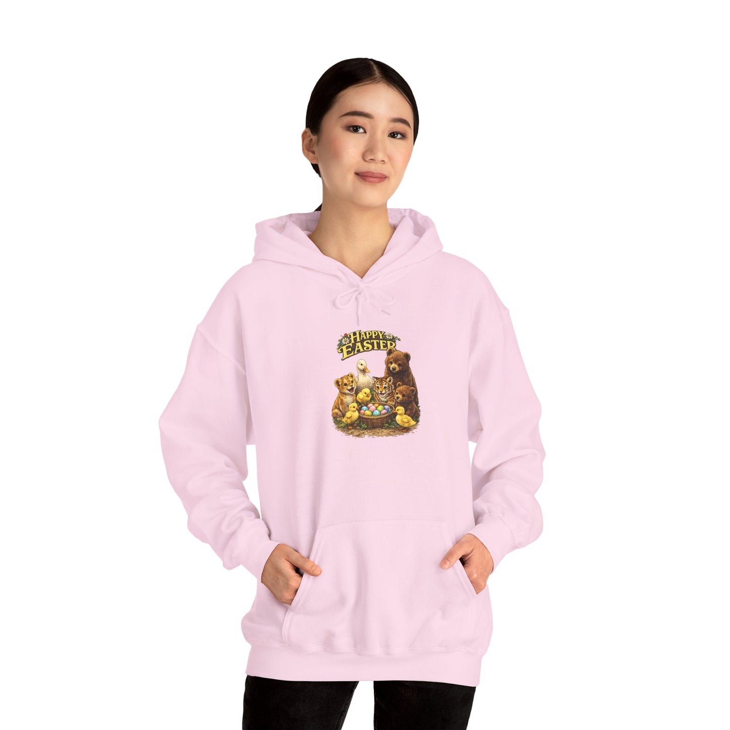 Happy Easter Lions, Tigers, Bears Unisex Heavy Blend™ Hooded Sweatshirt