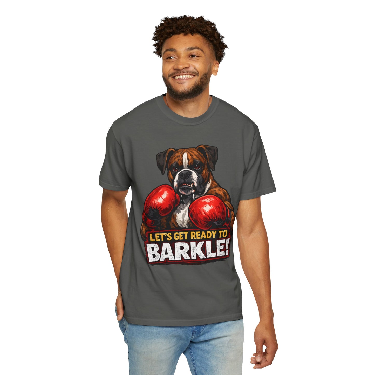 Boxer Dog Boxing T‑Shirt — "Let’s Get Ready to Barkle!" Funny Dog Lover Tee