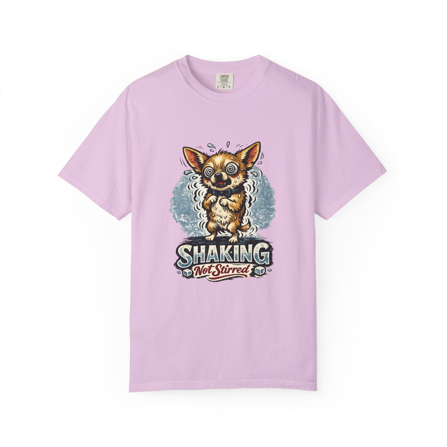 T-Shirt — 'Shaking Not Stirred' Cute Shivering Chihuahua Graphic Tee