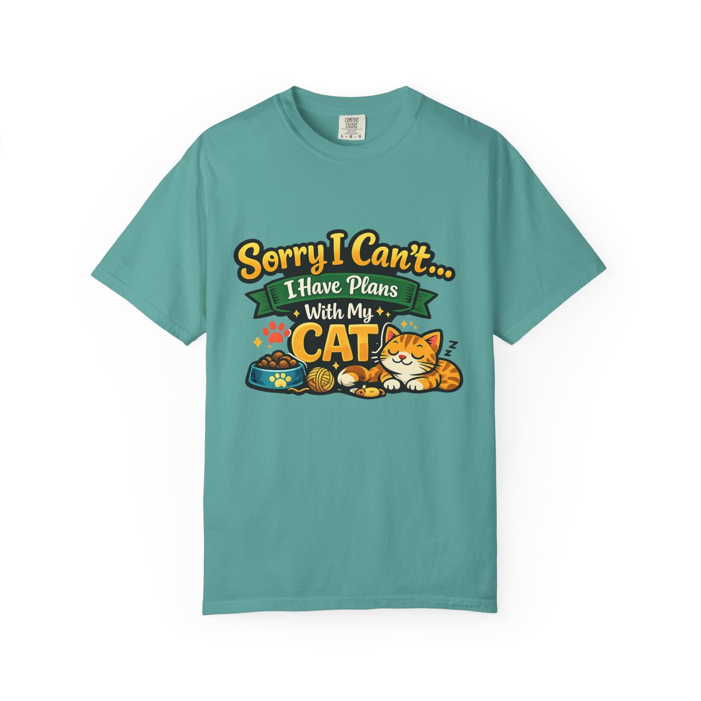 Cat Lover T-Shirt — "Sorry I Can’t... I Have Plans With My Cat" Graphic Tee