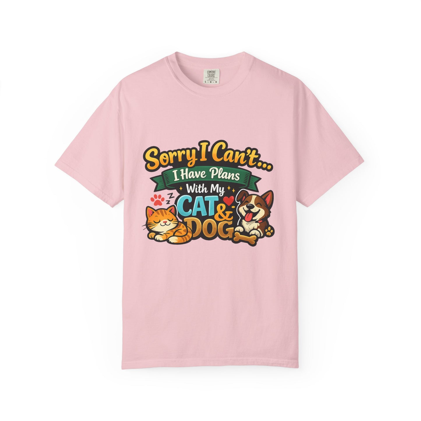 Sorry I Can't — I Have Plans With My Cat & Dog T-Shirt