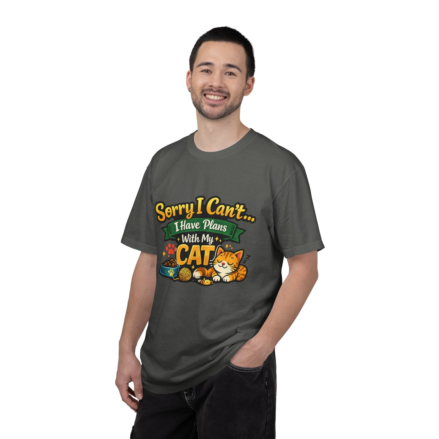 Cat Lover T-Shirt — "Sorry I Can’t... I Have Plans With My Cat" Graphic Tee