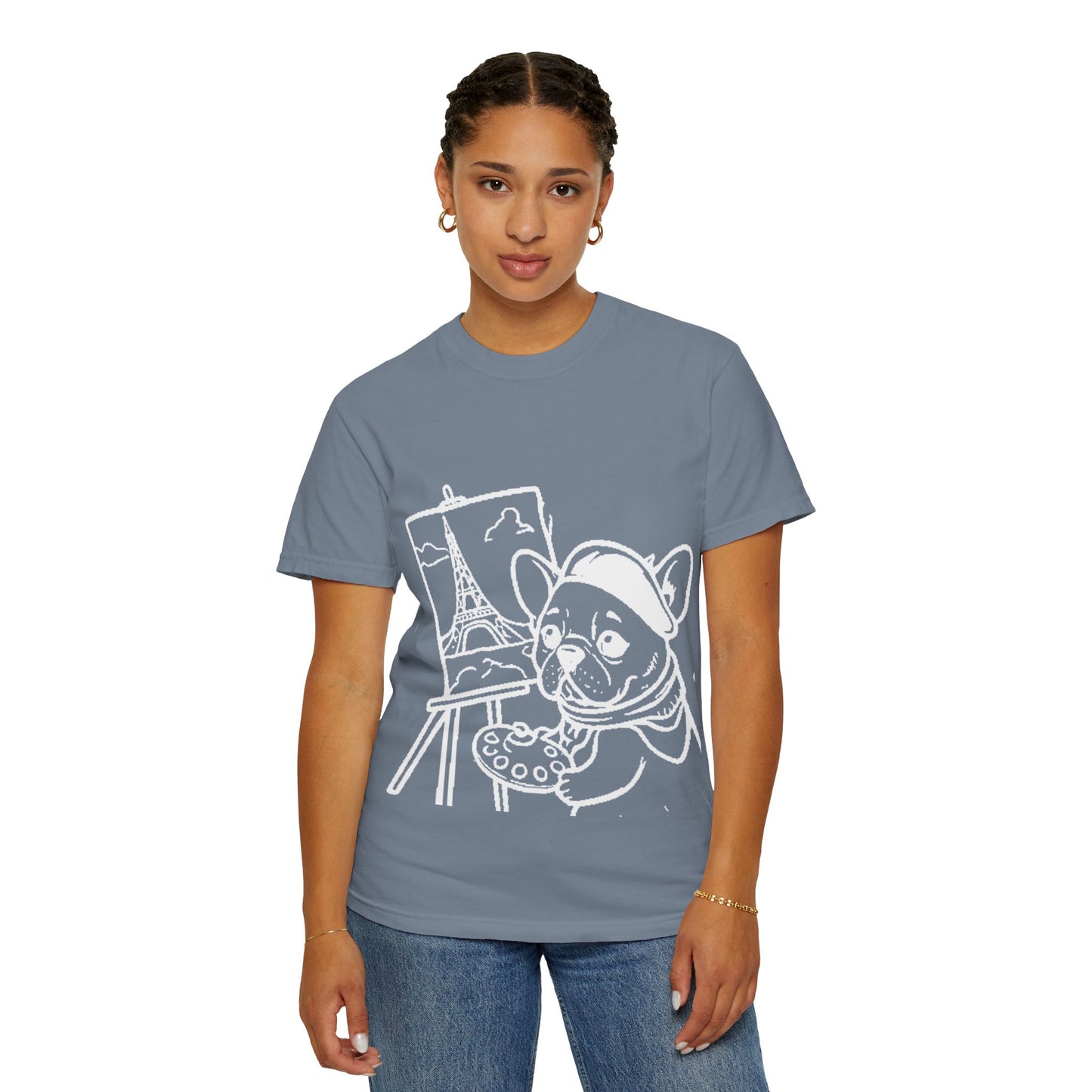 Frenchie painting-graphic tee