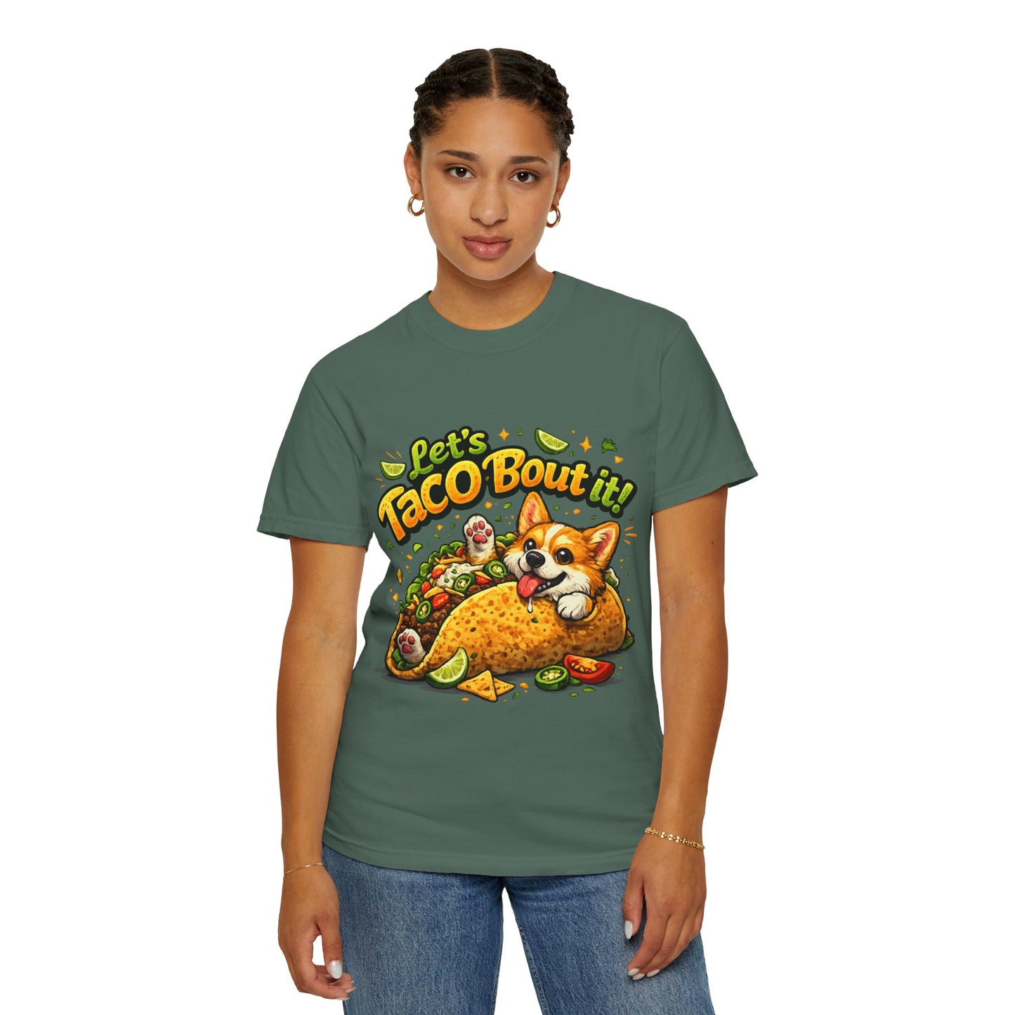 Let's Taco 'Bout It Corgi Taco T-Shirt
