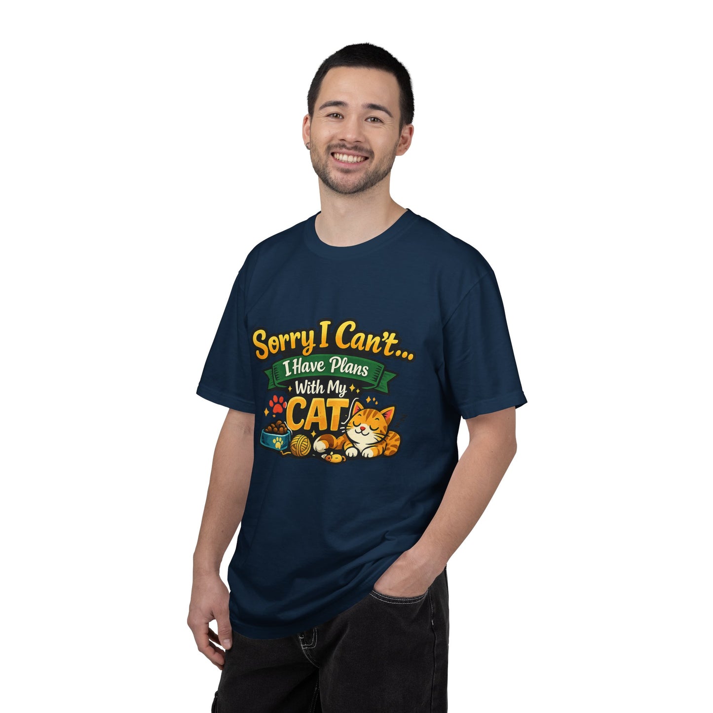Cat Lover T-Shirt — "Sorry I Can’t... I Have Plans With My Cat" Graphic Tee