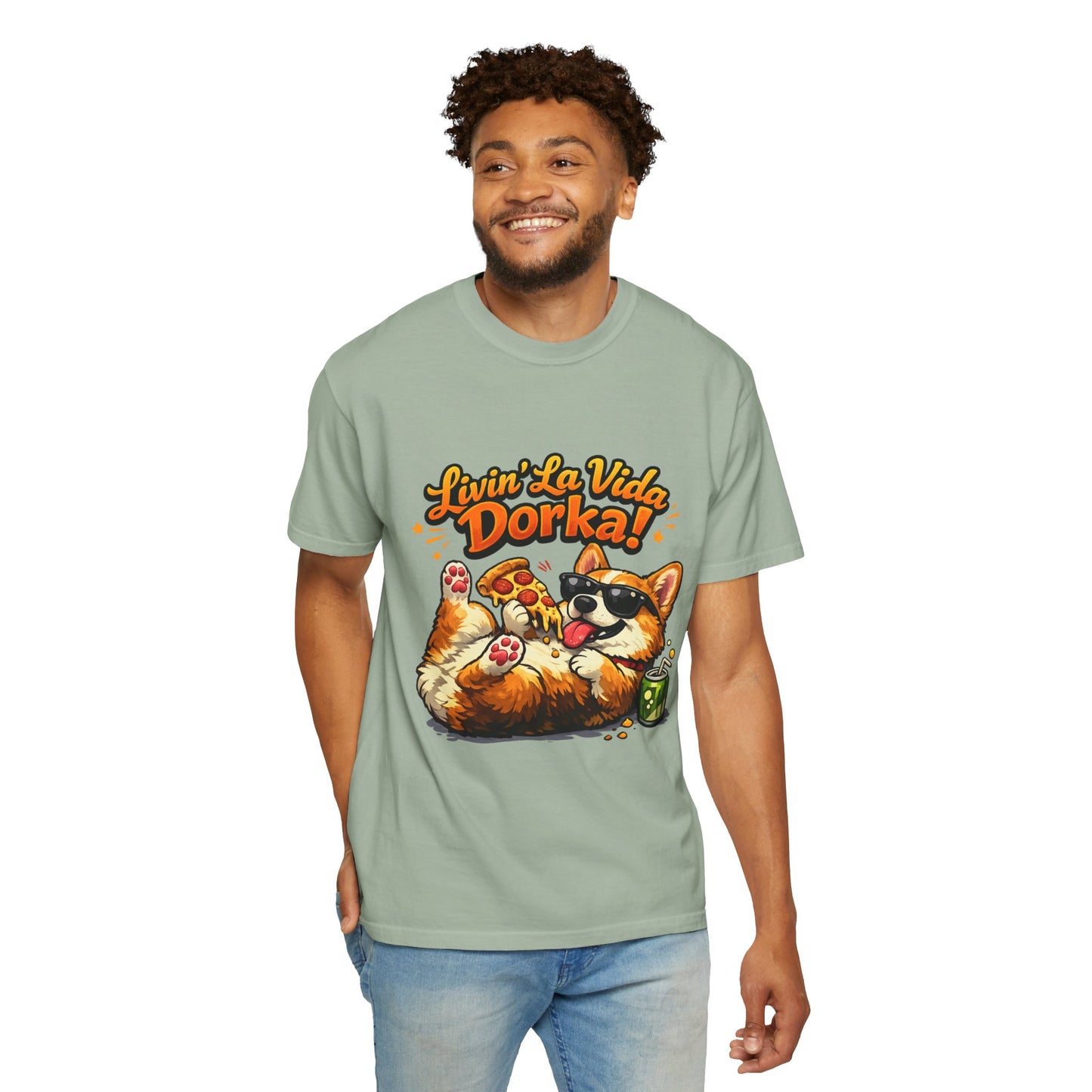 Livin' La Vida Dorka! Corgi Graphic T-Shirt