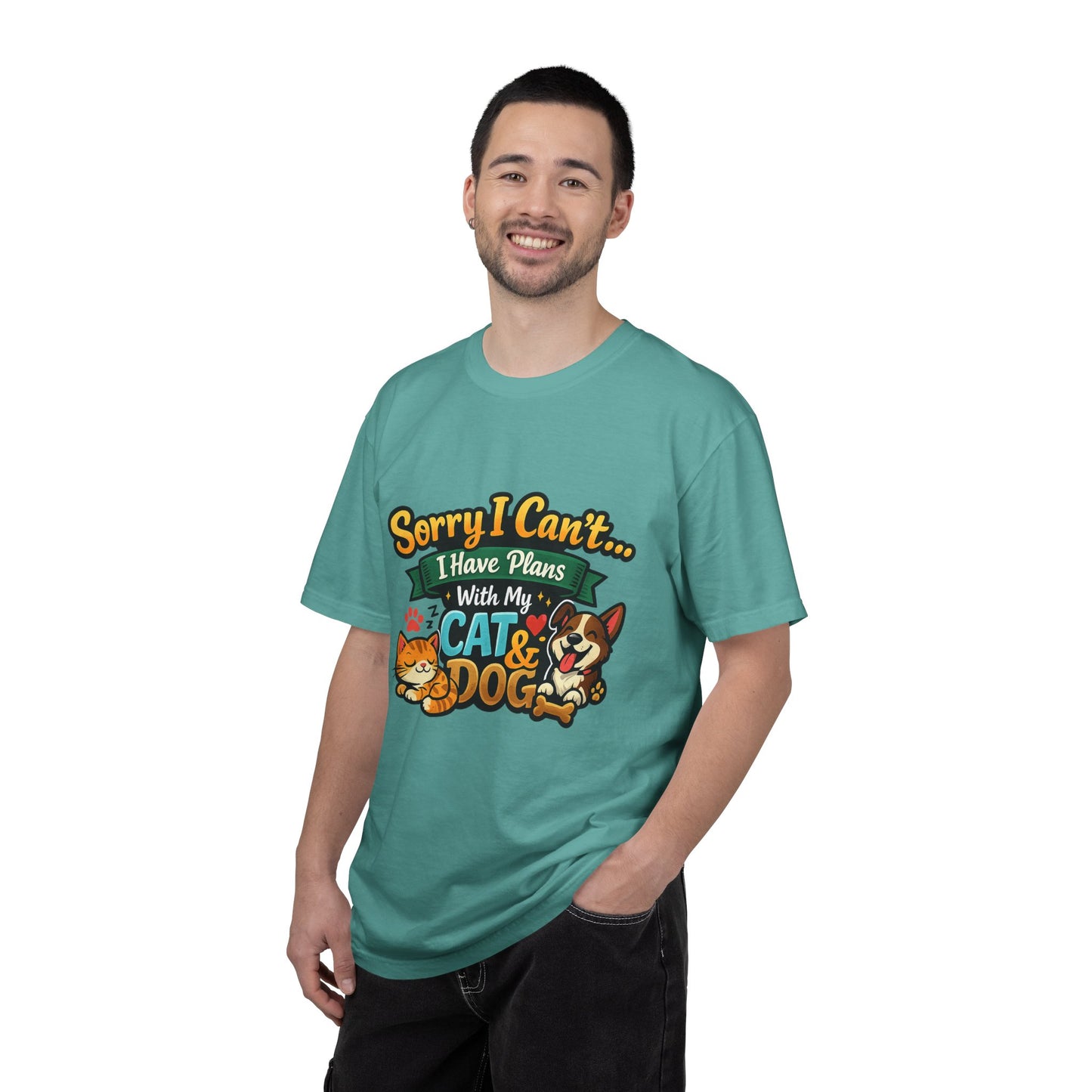 Sorry I Can't — I Have Plans With My Cat & Dog T-Shirt