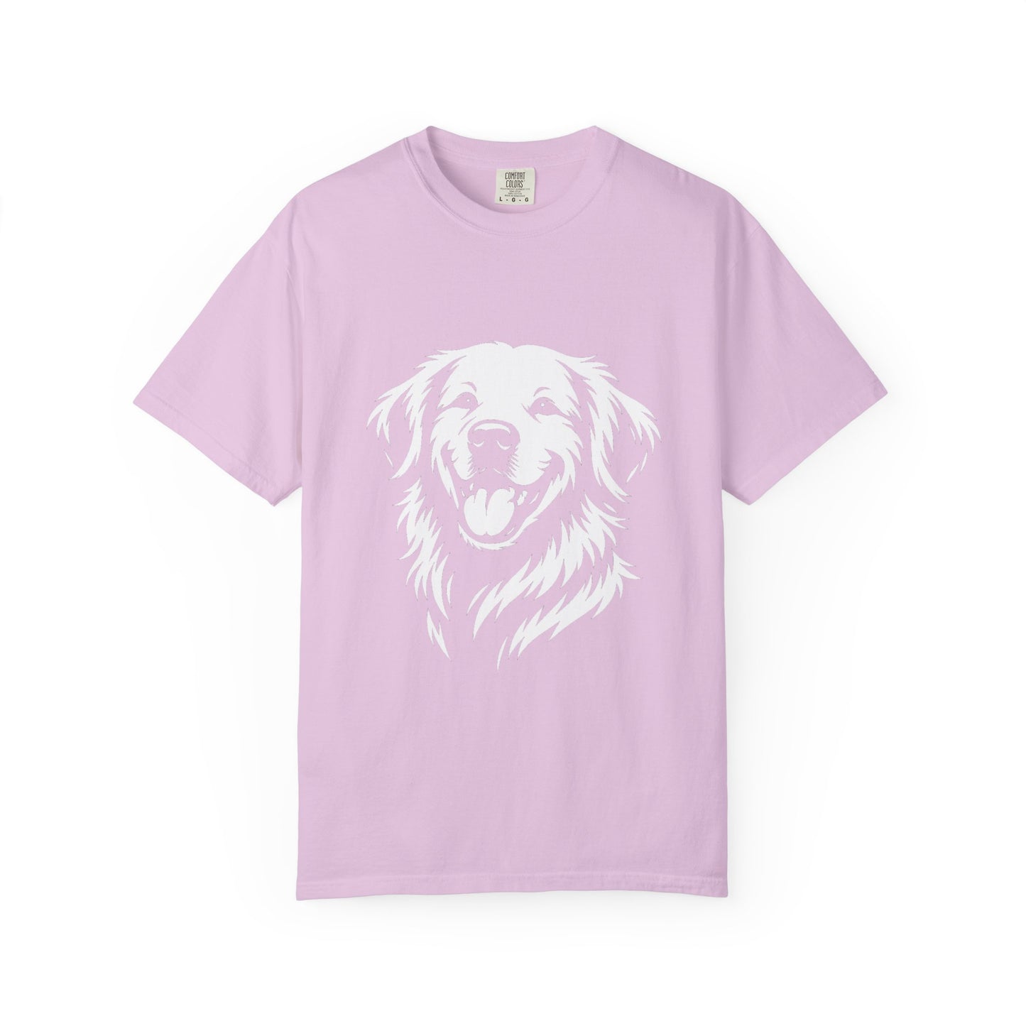 Happy Golden Retriever T-Shirt — Smiling Dog Portrait Tee for Dog Lovers