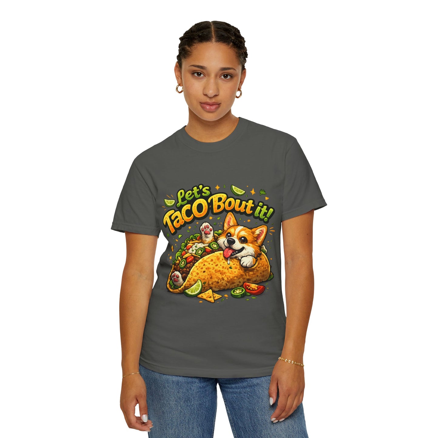 Let's Taco 'Bout It Corgi Taco T-Shirt