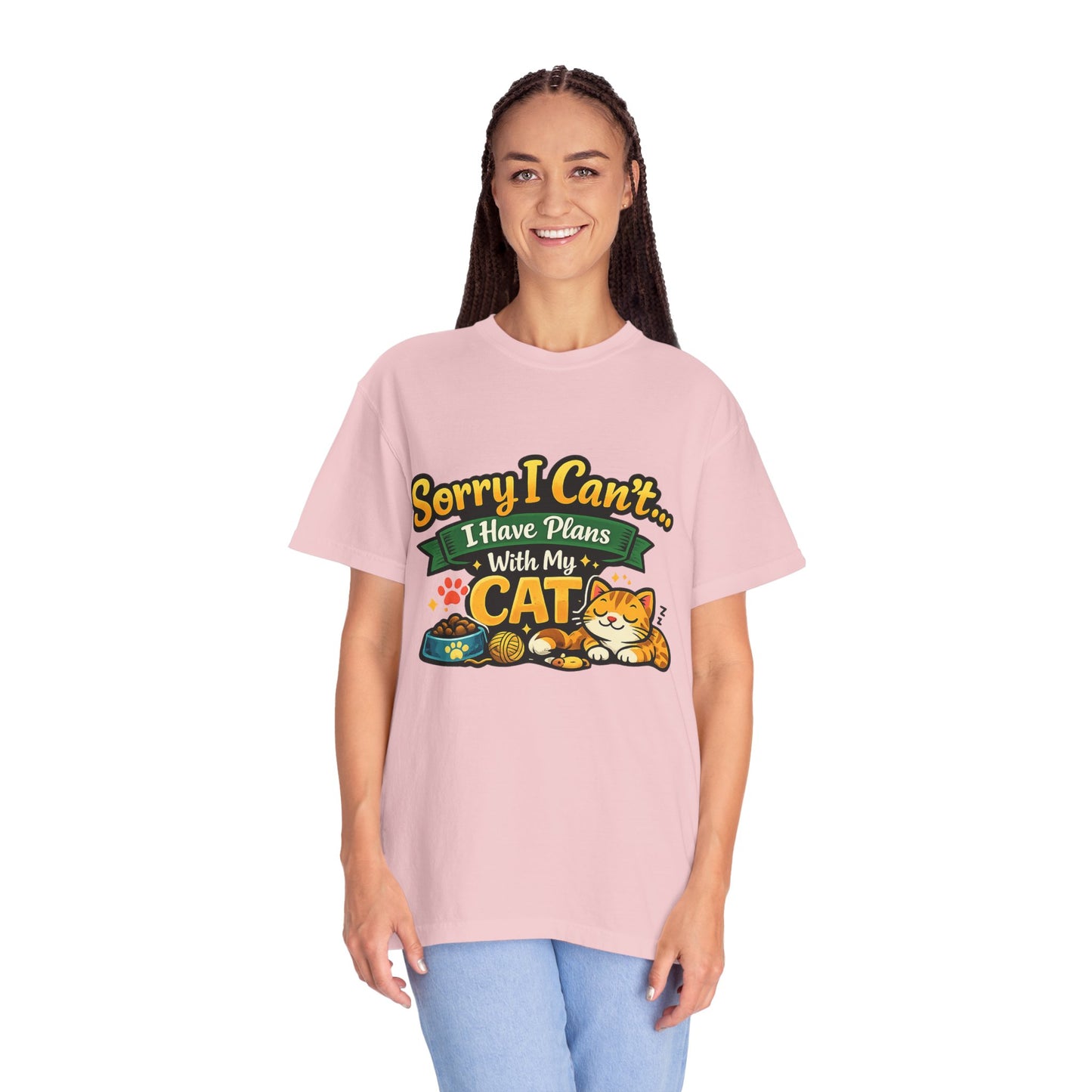 Cat Lover T-Shirt — "Sorry I Can’t... I Have Plans With My Cat" Graphic Tee