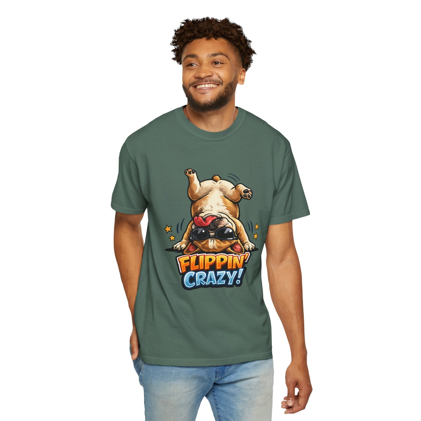 Flippin' Crazy! French Bulldog T‑Shirt