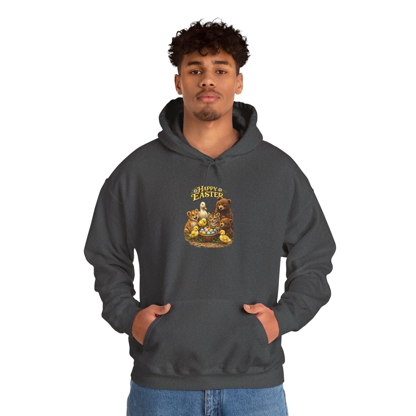 Happy Easter Lions, Tigers, Bears Unisex Heavy Blend™ Hooded Sweatshirt
