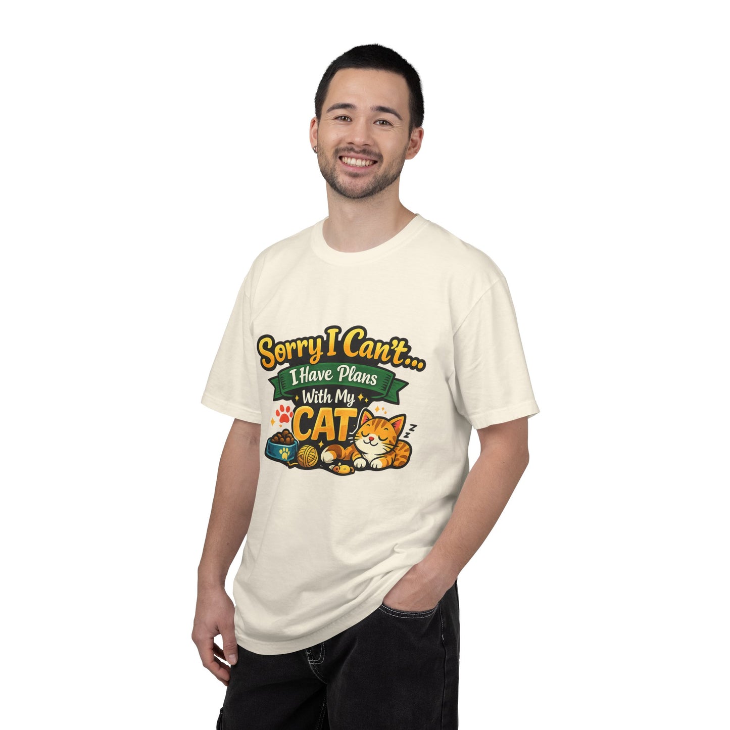 Cat Lover T-Shirt — "Sorry I Can’t... I Have Plans With My Cat" Graphic Tee