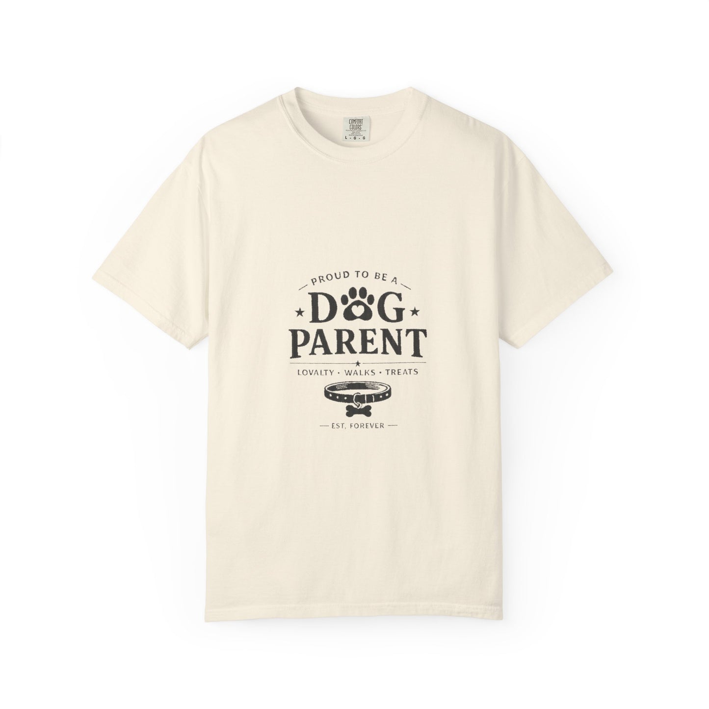 Dog Parent T-Shirt — Proud to Be a Dog Parent Graphic Tee in black lettering