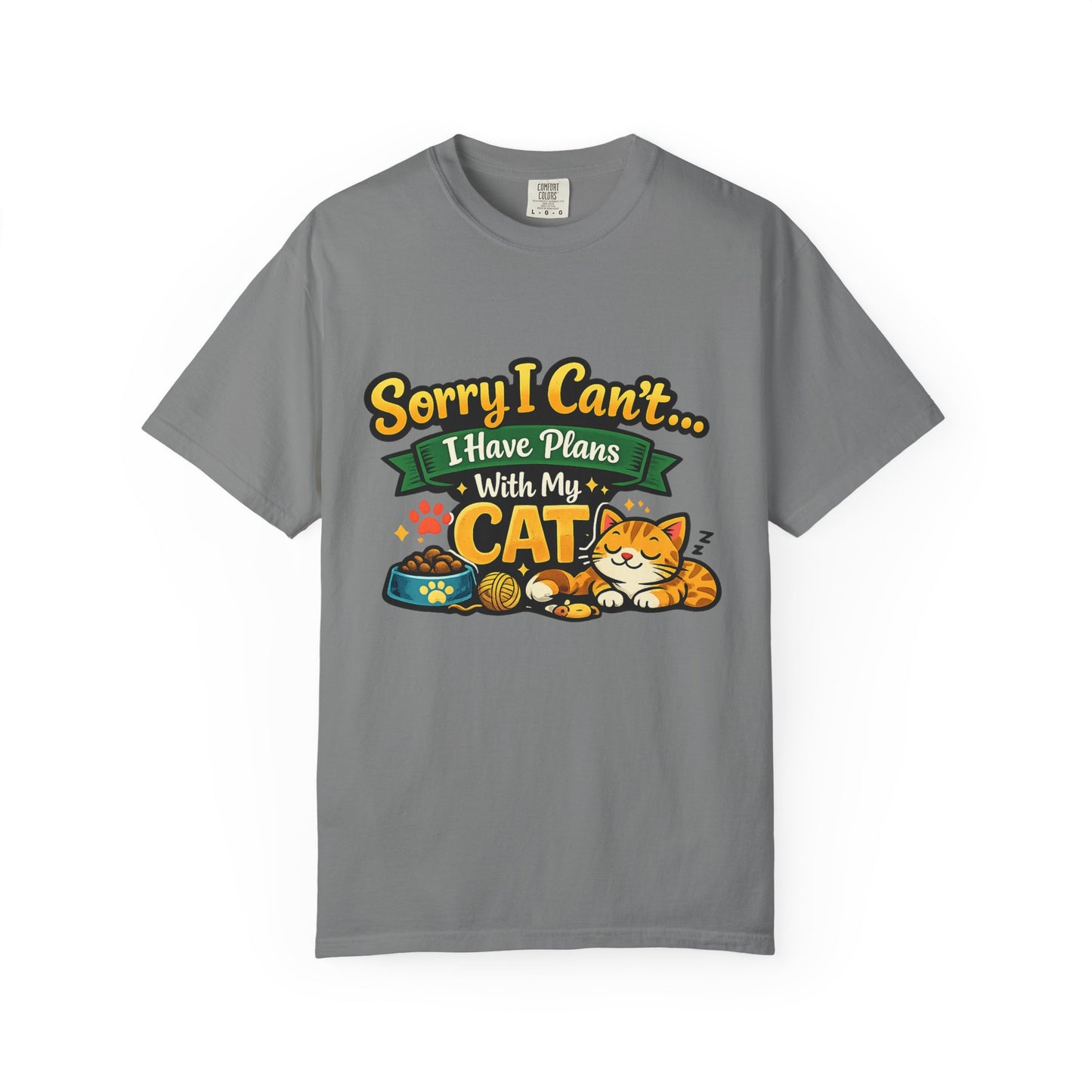 Cat Lover T-Shirt — "Sorry I Can’t... I Have Plans With My Cat" Graphic Tee
