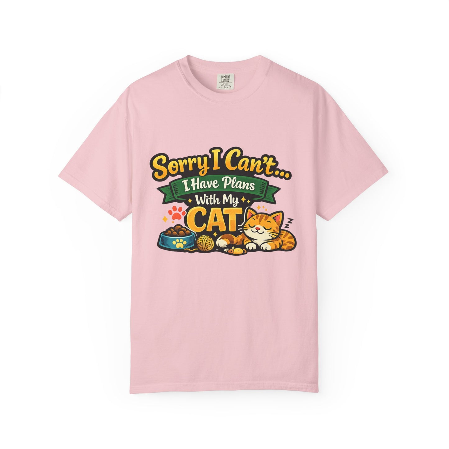 Cat Lover T-Shirt — "Sorry I Can’t... I Have Plans With My Cat" Graphic Tee