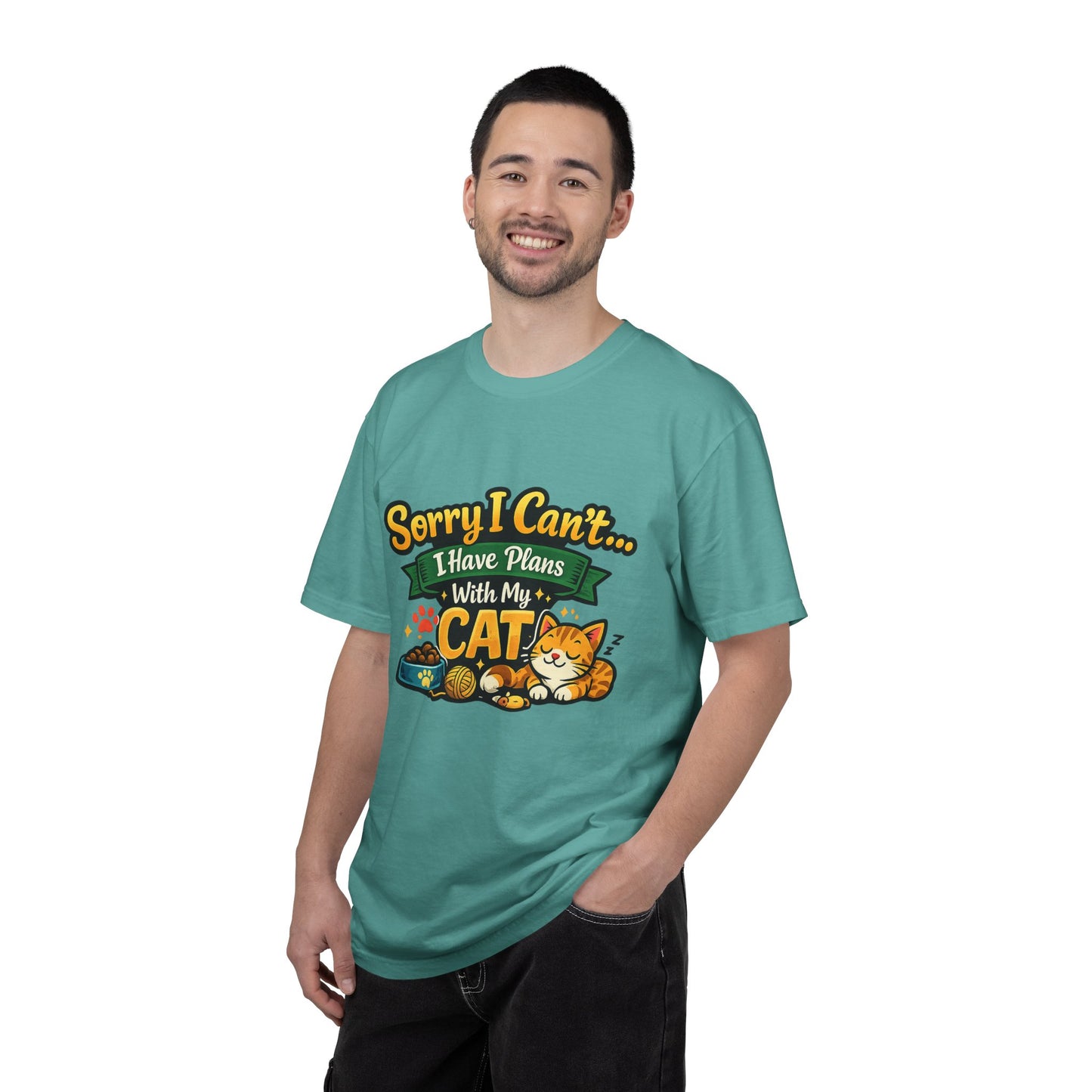 Cat Lover T-Shirt — "Sorry I Can’t... I Have Plans With My Cat" Graphic Tee